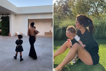 Kylie shocks fans by posting full-length new photos of baby son in designer outfits