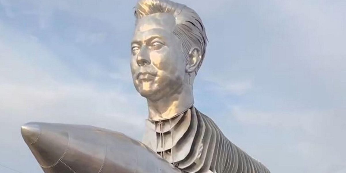 Elon Musk supporters have built a $600,000. GOAT monument to honor their hero