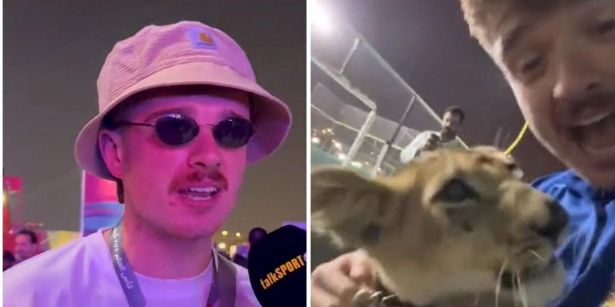 England fans on the ‘hunt for beers’ in Qatar end up in ‘Sheik’s palace with lions’
