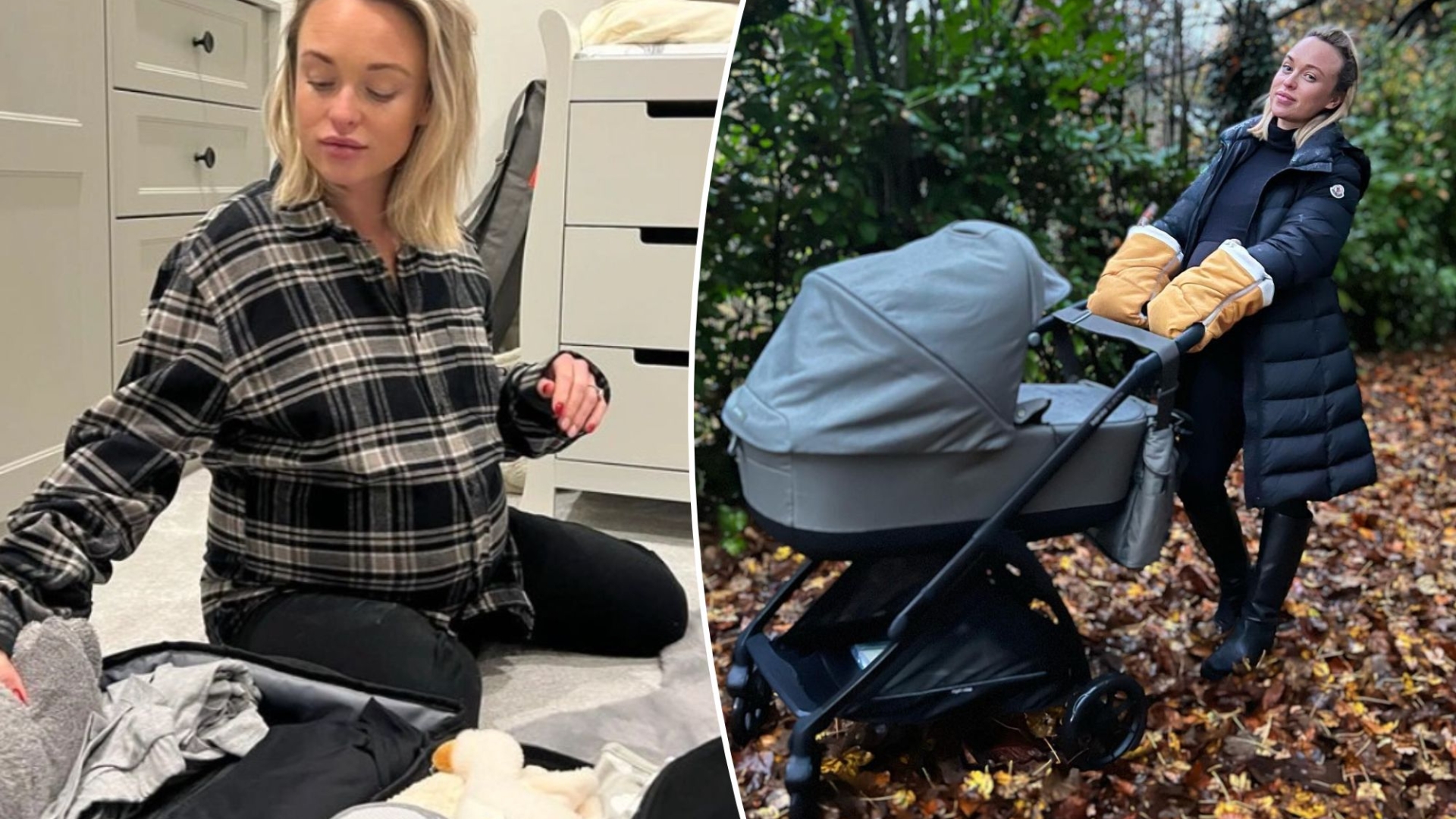 Jorgie Porter proudly shows off her growing bump. This sparks speculation that she may have given birth.