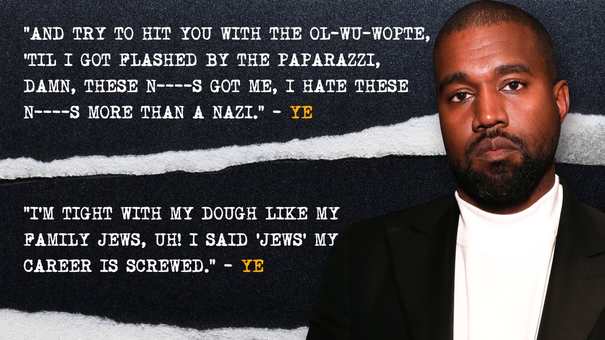Kanye ‘Ye West’ Has Spouted Antisemitic Lyrics and Nazi Comments Since 2005
