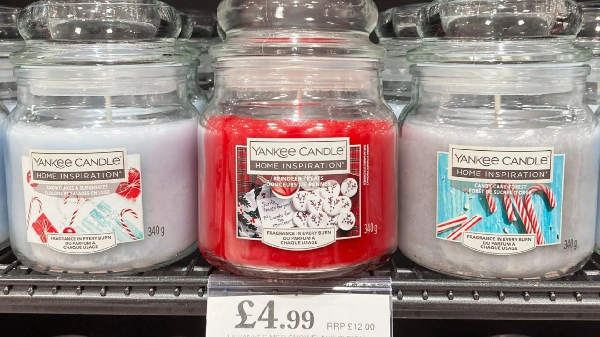 Yankee Candles at Home Bargains are a hot item among shoppers.