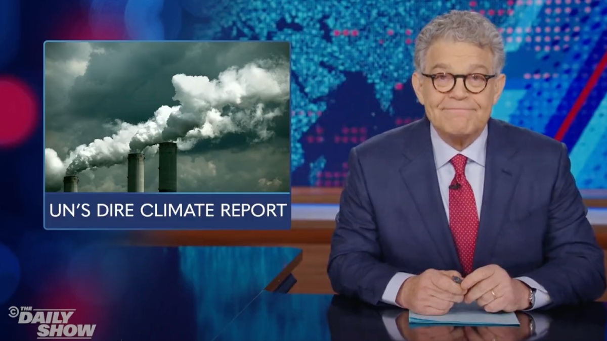 Al Franken has jokes on global warming for The Daily Show