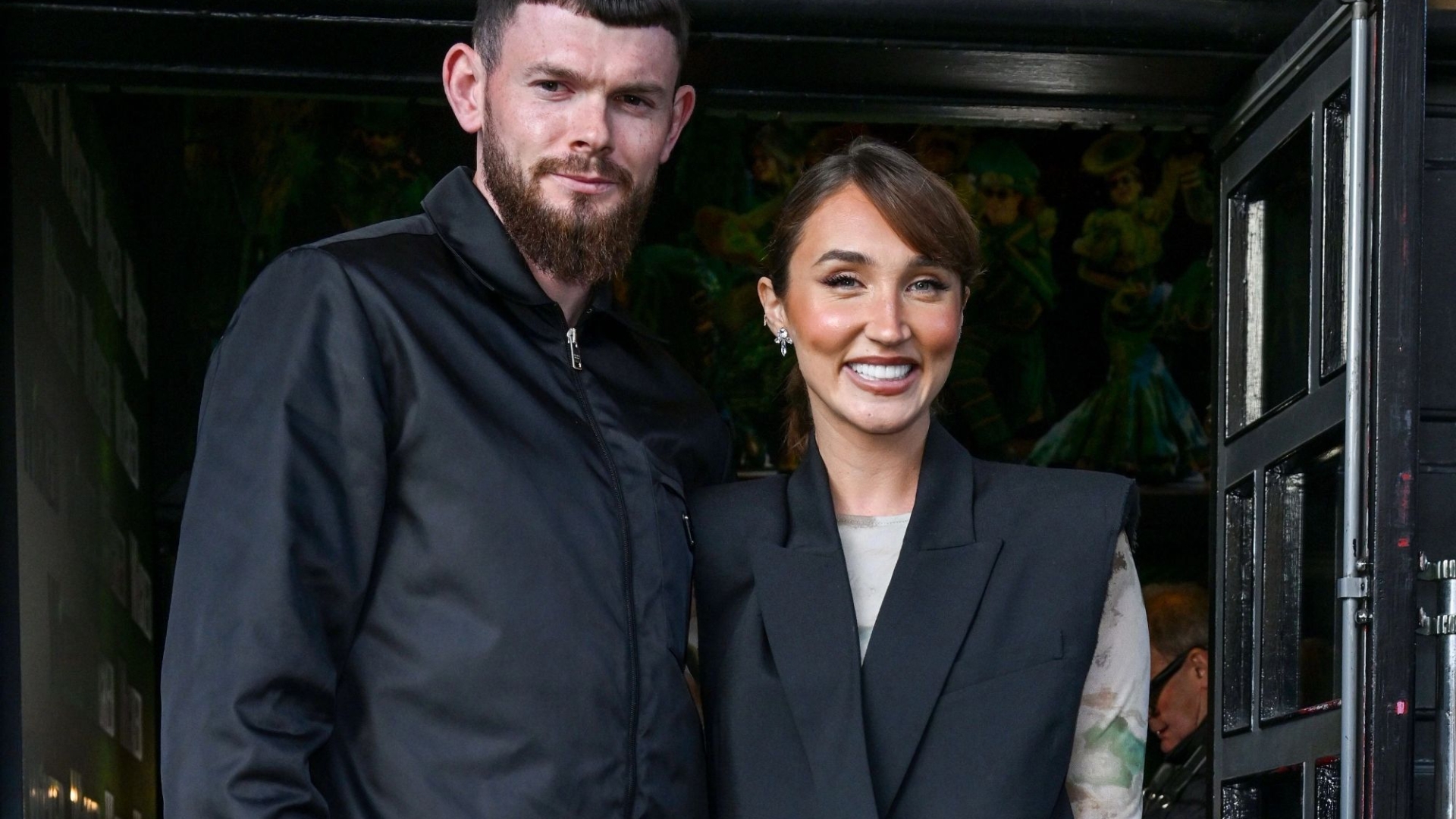Megan McKenna makes her red carpet debut alongside Oliver Burke, her footballer boyfriend.