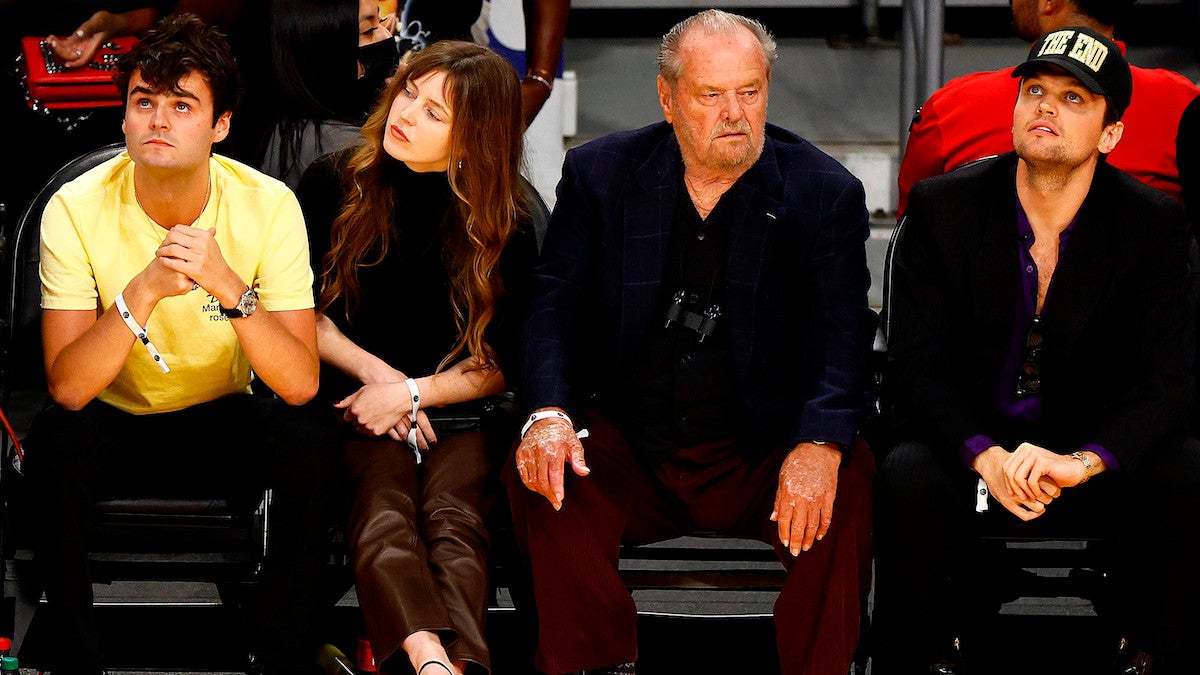 Jack Nicholson & Adele Flood Lakers Playoffs Once More