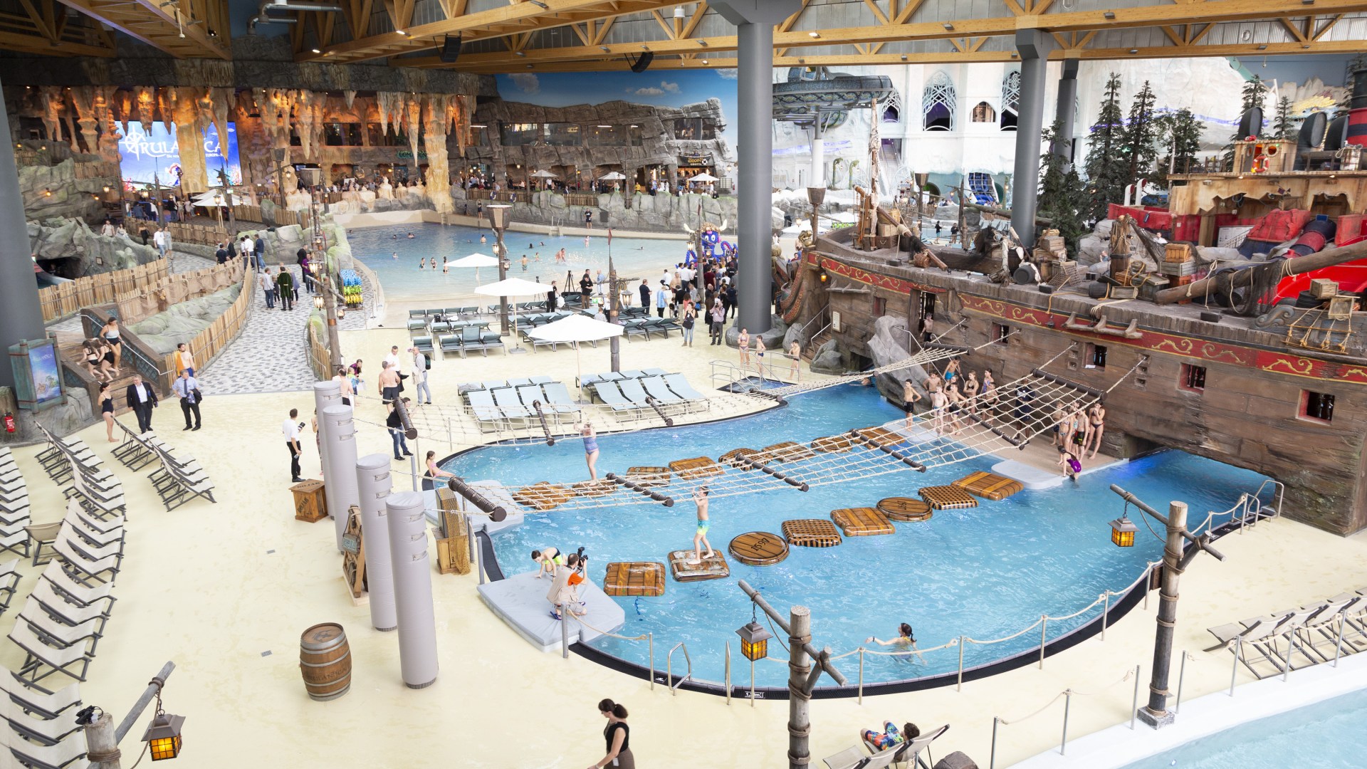Five football fields in size, the European Waterpark features wave pools and DJ sets as well as a new ride.