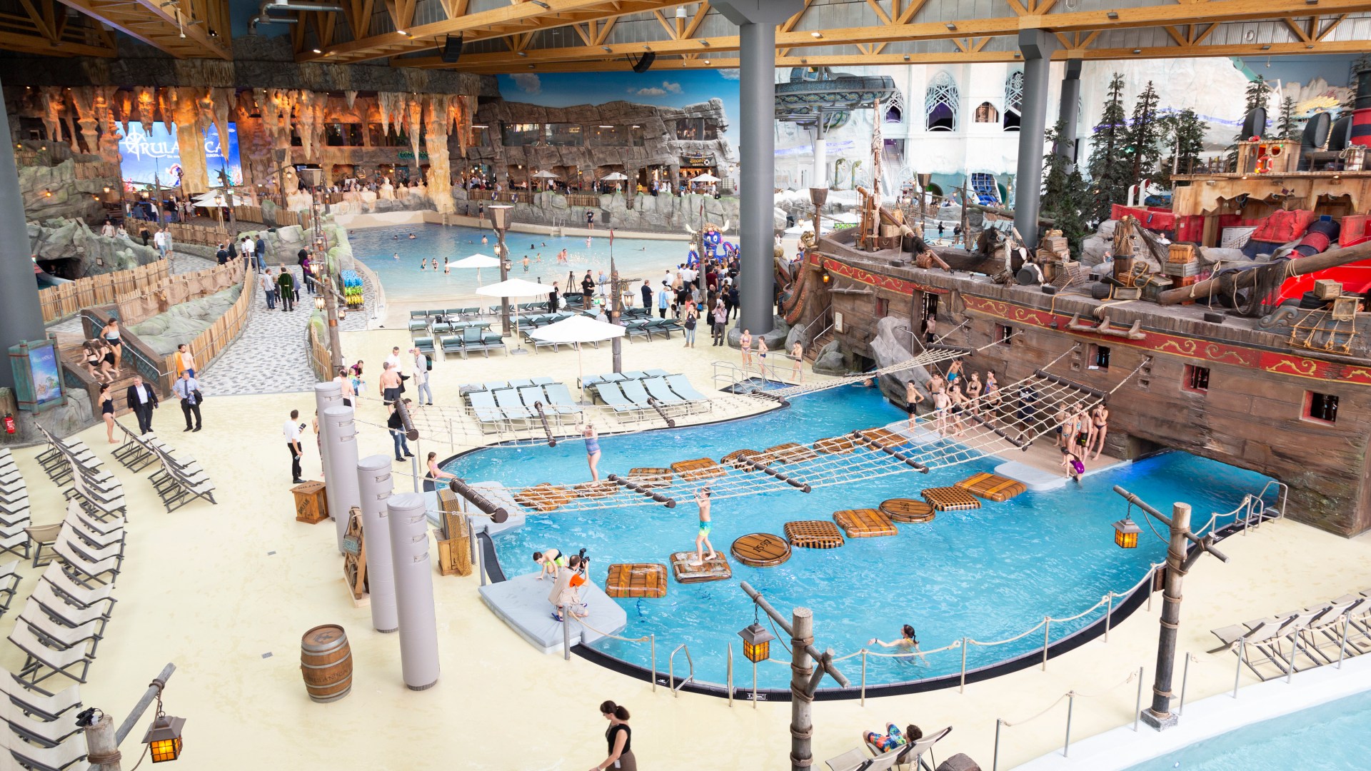 This huge European waterpark is the equivalent of five football fields and features DJ sets, wave pools and a brand new ride.