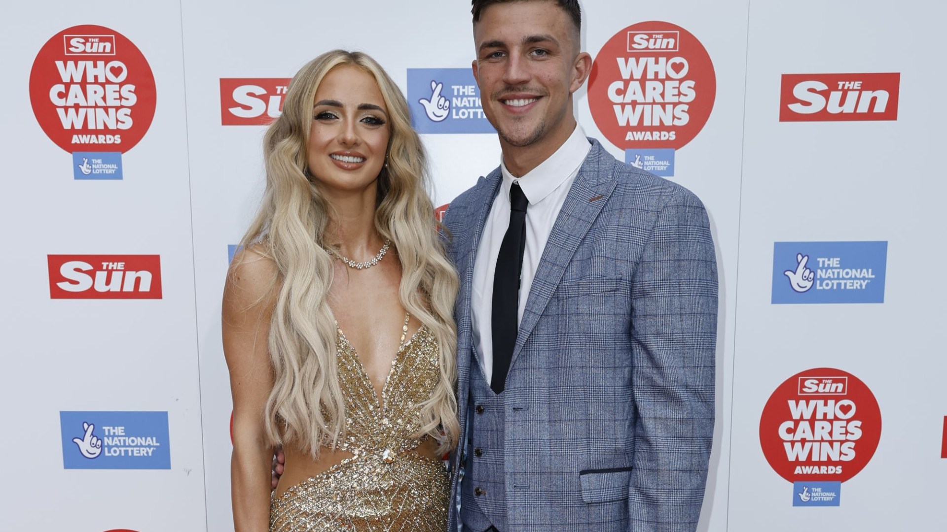 Love Island’s Mitch and ex Abi spark romance rumous at The Sun Who Cares Wins awards with cosy red carpet appearance