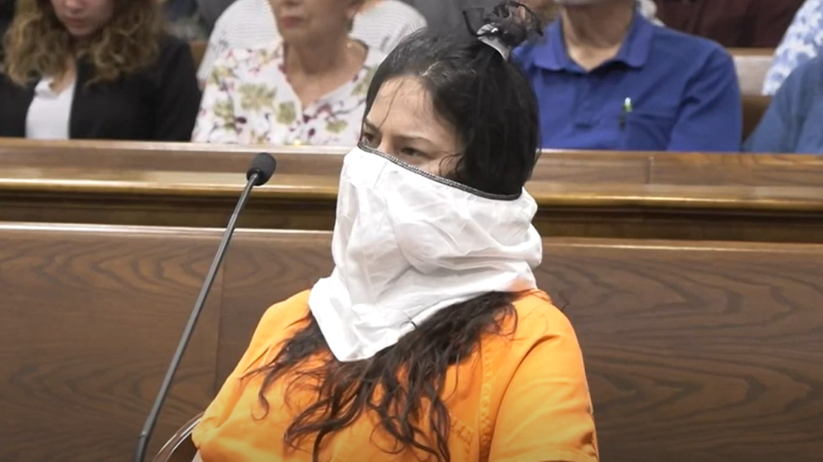 Meth-Fueled Murderer Taylor Schabusiness Wears Spit Hood in Court