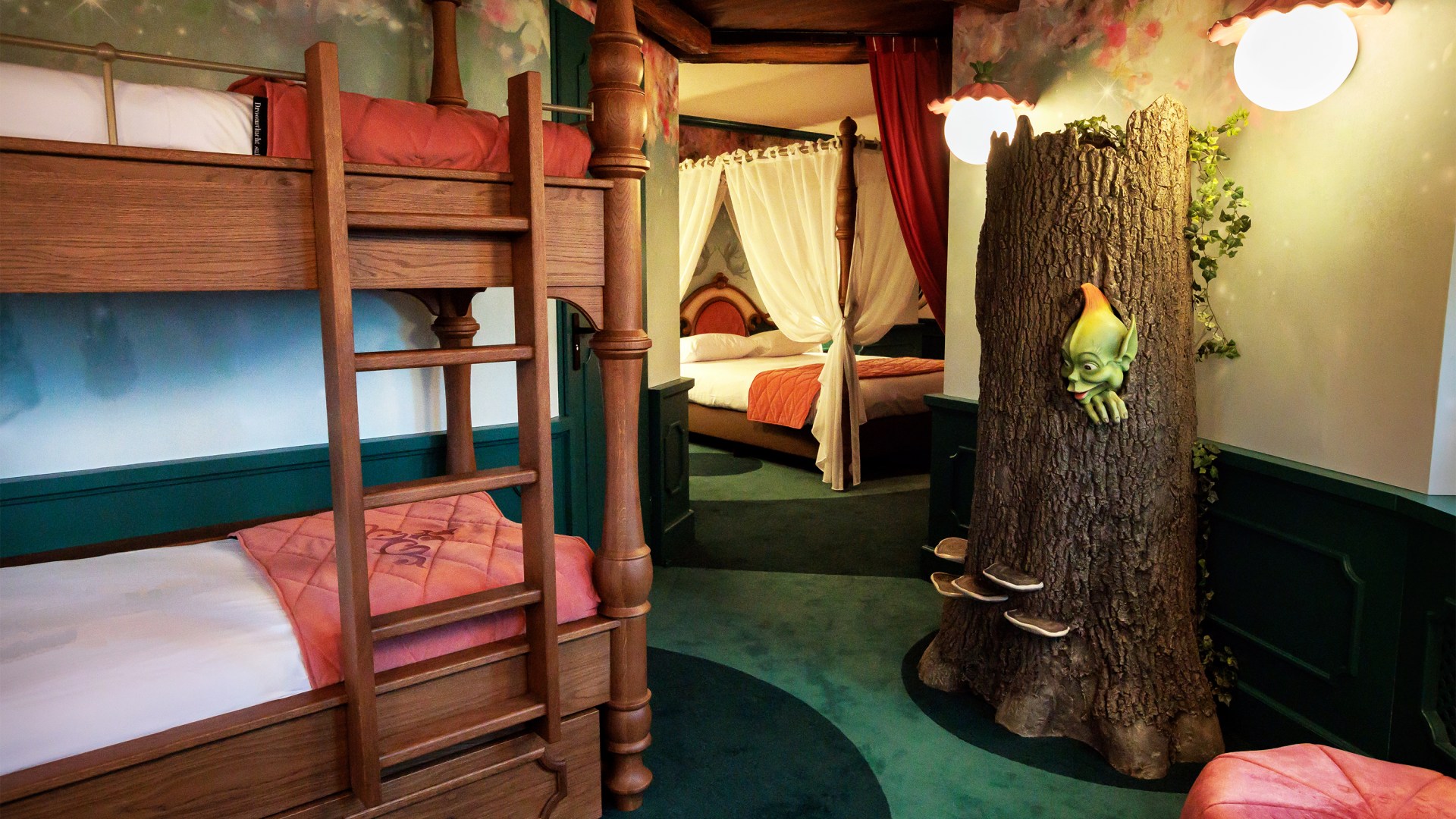 Uncover the Enchanting Fairytale Suite with Hidden Beds and Enchanted Trees at the Ultimate Theme Park Destination, Beyond Disneyland’s Magic