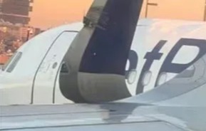 The crash caused damage to one of the plane's wings