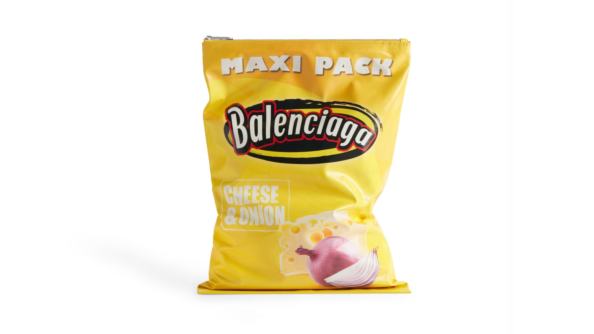 “Unveiling the £1,350 Balenciaga Leather Bag that Resembles a Crisps Packet” – Stand out with this unique fashion statement!