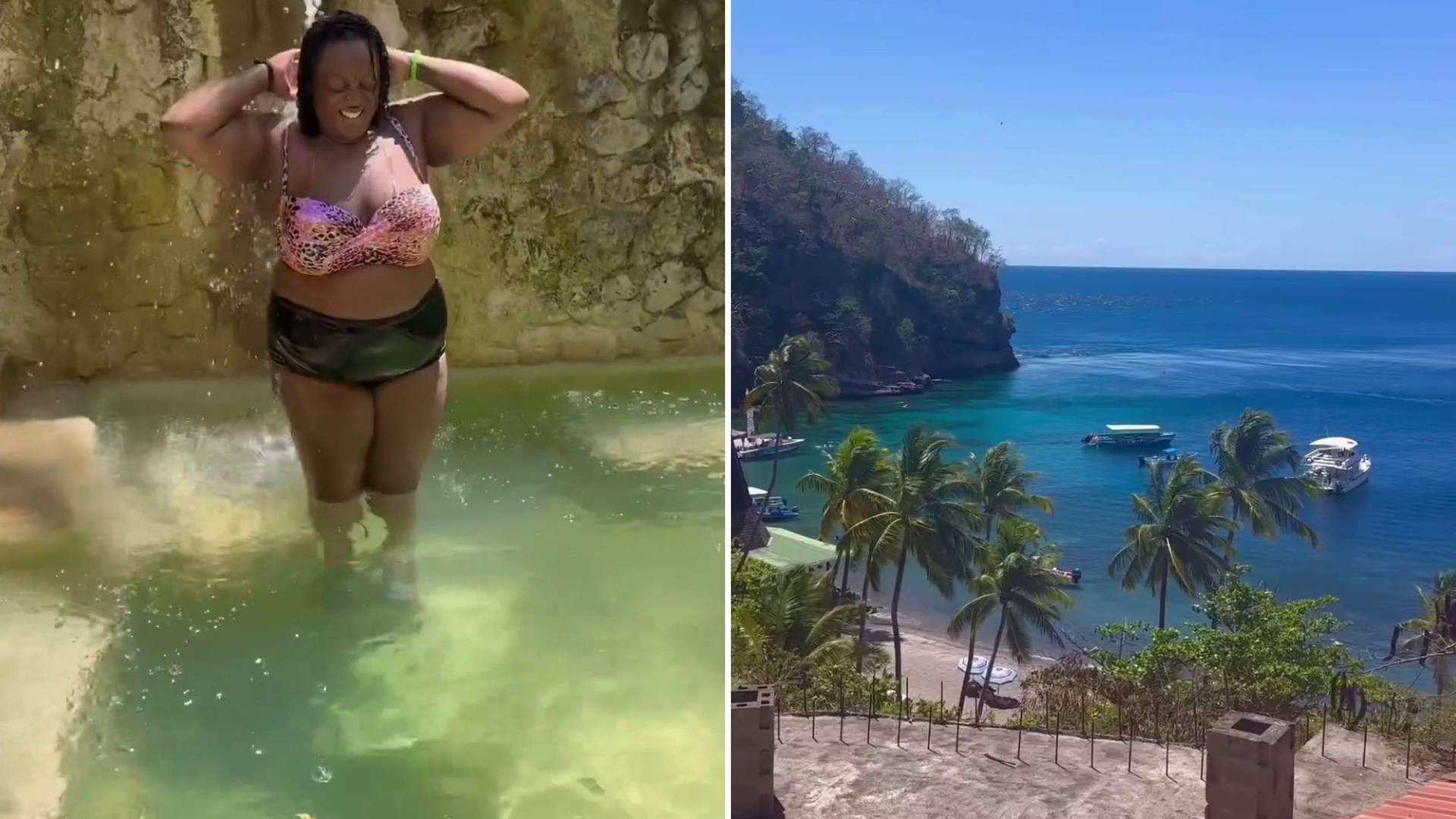 Uncover the Glamorous £2k a Night Getaway: Loose Women Star Bares All in Bikini at Stunning St. Lucia Waterfall
