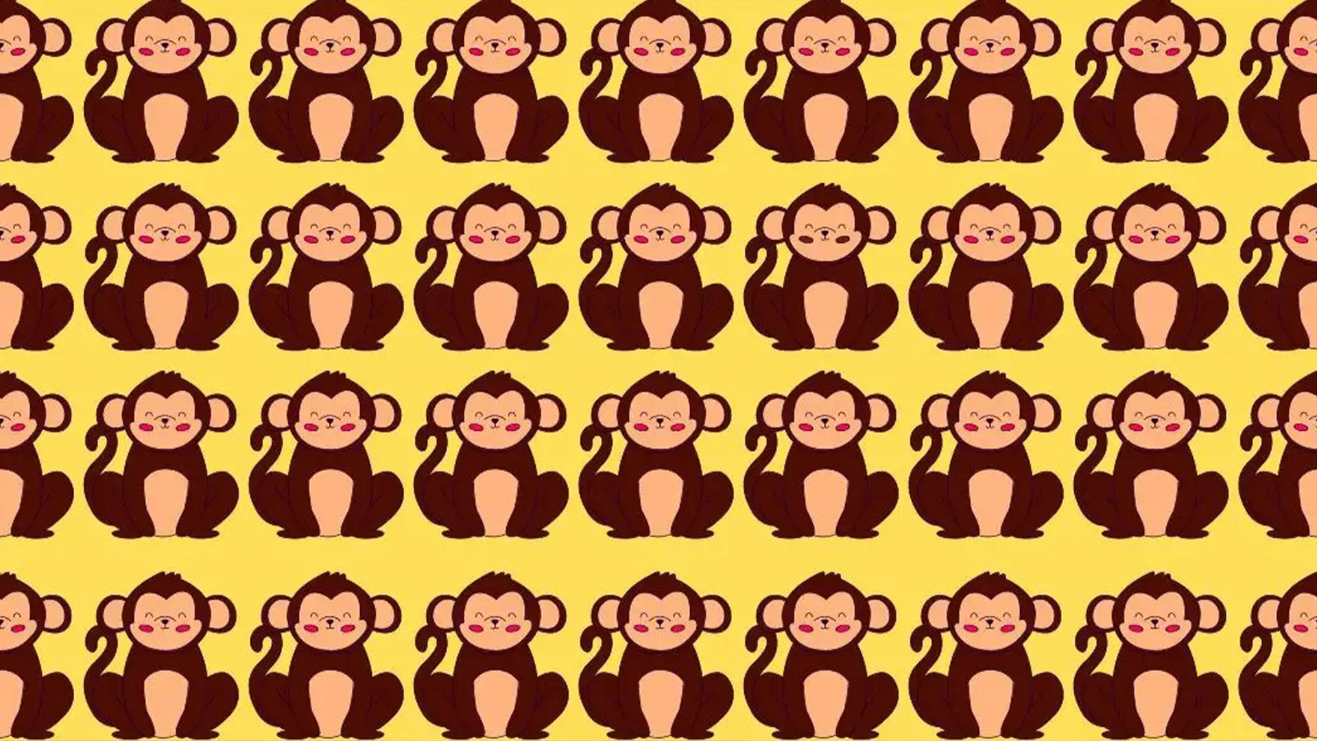 Boost your visual skills: Spot the odd monkey in 10 seconds with 20/20 precision!