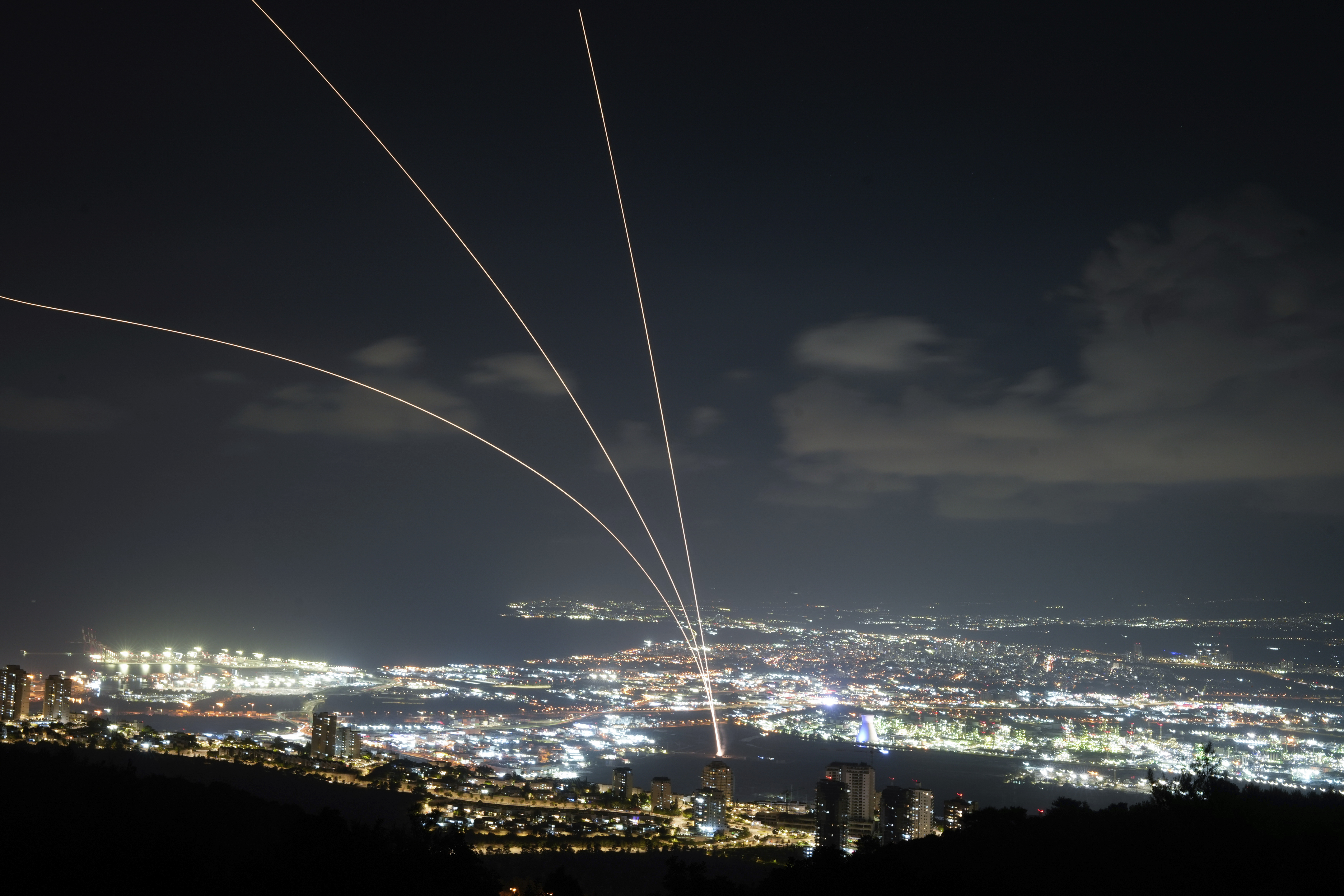 The Iron Dome intercepts rockets launched from Lebanon