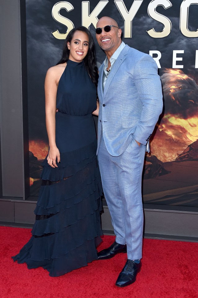 The Rock with his daughter Simone