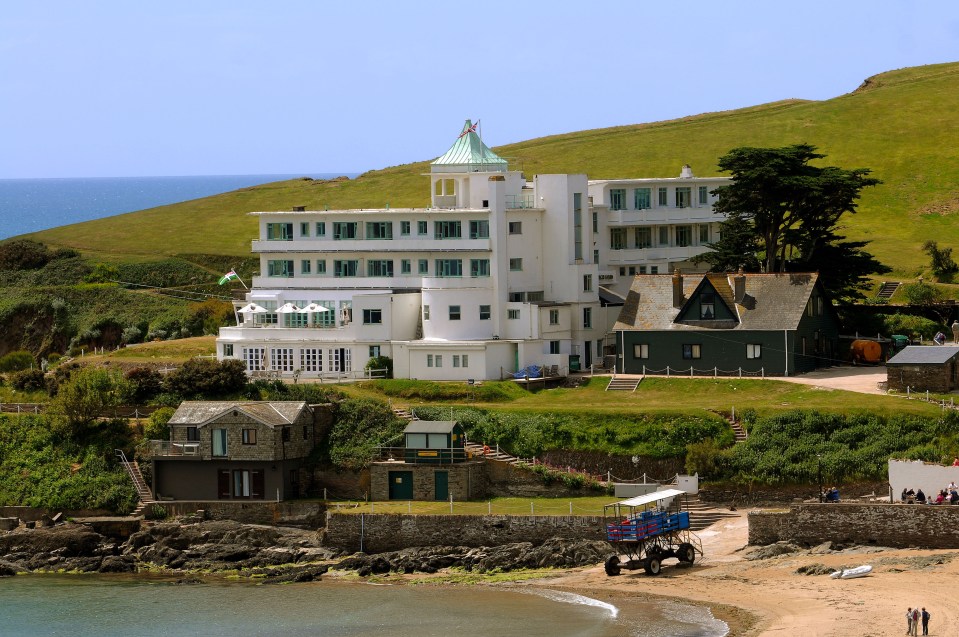 Burgh Island Hotel is the largest structure on Burgh Island, featuring a Mermaid Pool and stunning views