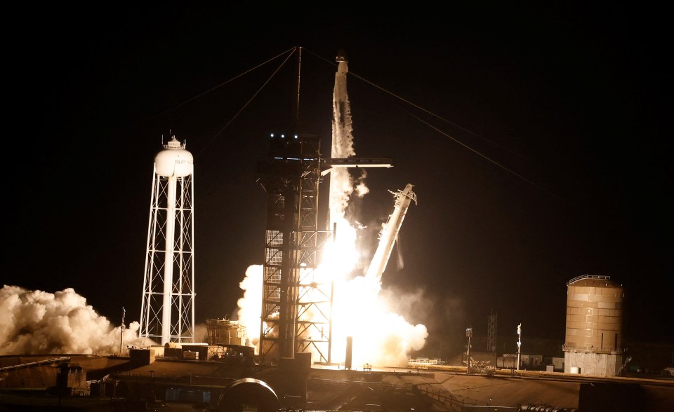 The Polaris Dawn crew launched by the Falcon 9 rocket from Florida