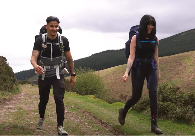 Couple enjoying the Welsh countryside