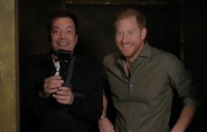 Prince Harry with Jimmy Fallon