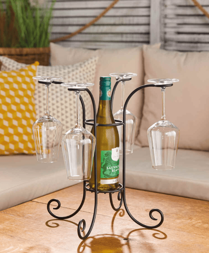 Perfect for cozy dinners, the wine holder enhances any table setting